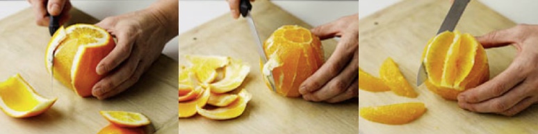 How to cut orange segments